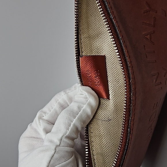 Gucci bronze leather clutch or cosmetic pouch - Picture 3 of 4